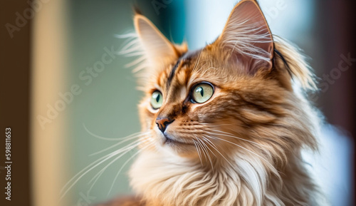 Somali cat. beautiful instagram photography - Generative AI 