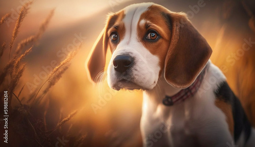 Beagle dog. beautiful instagram photography - Generative AI  © T