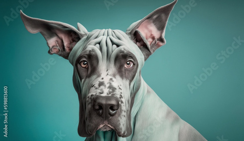 Great Dane dog. beautiful instagram photography - Generative AI 