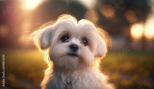 Maltese dog. beautiful instagram photography - Generative AI 