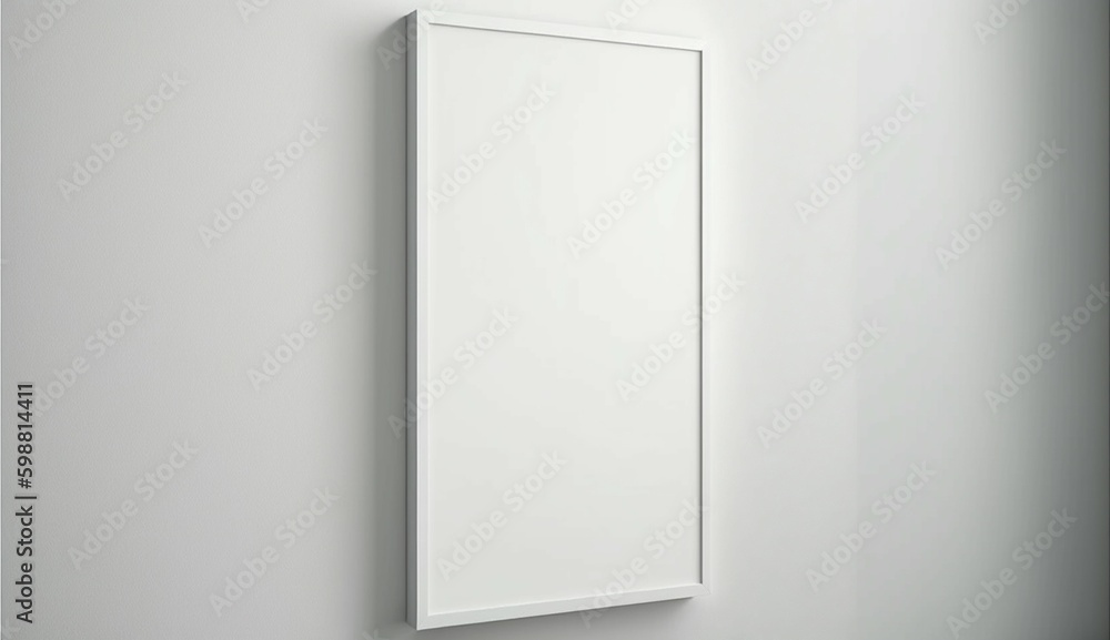 Vertical white frame generative Ai Vertical white frame generative Ai