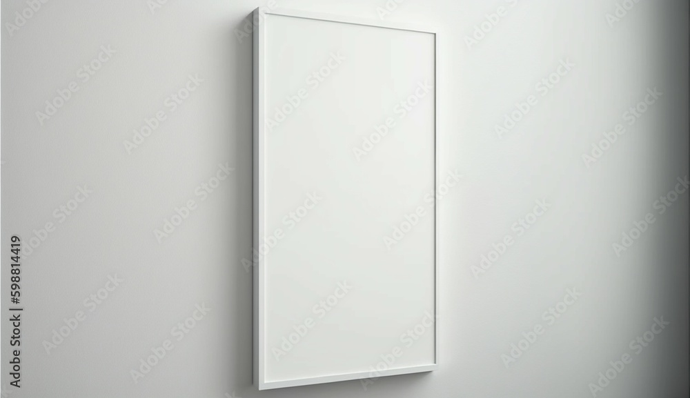 Vertical white frame generative Ai Vertical white frame generative Ai