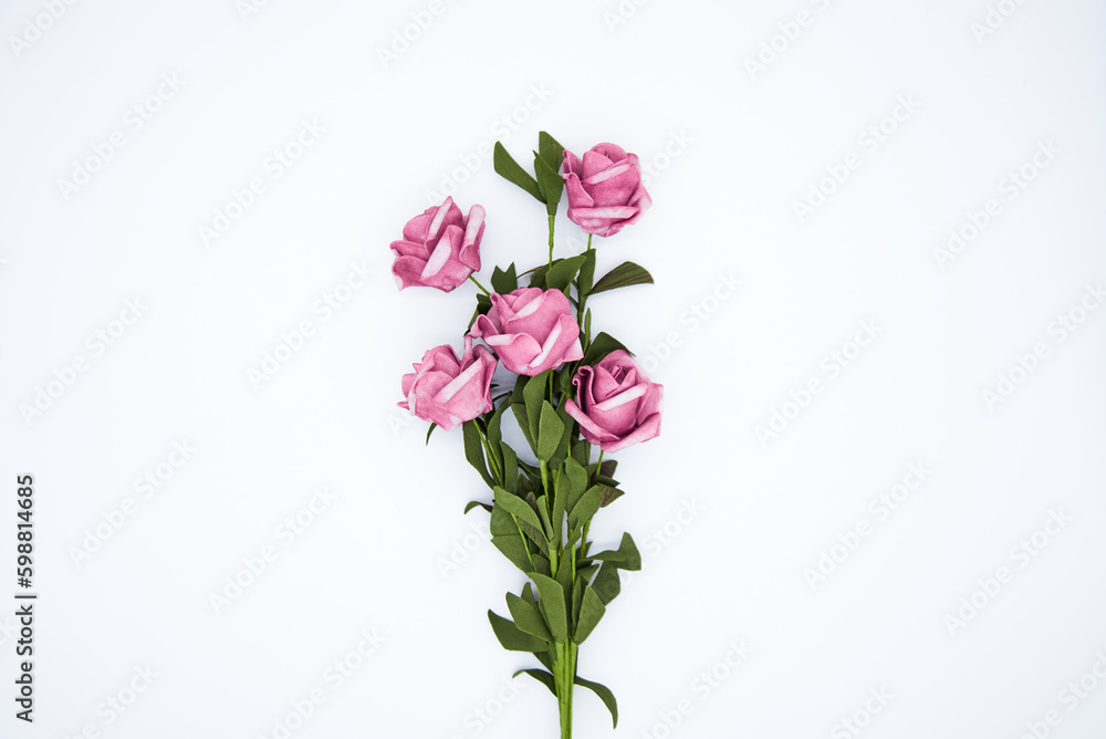 A bouquet of artificial roses for decoration A bouquet of artificial roses for decoration