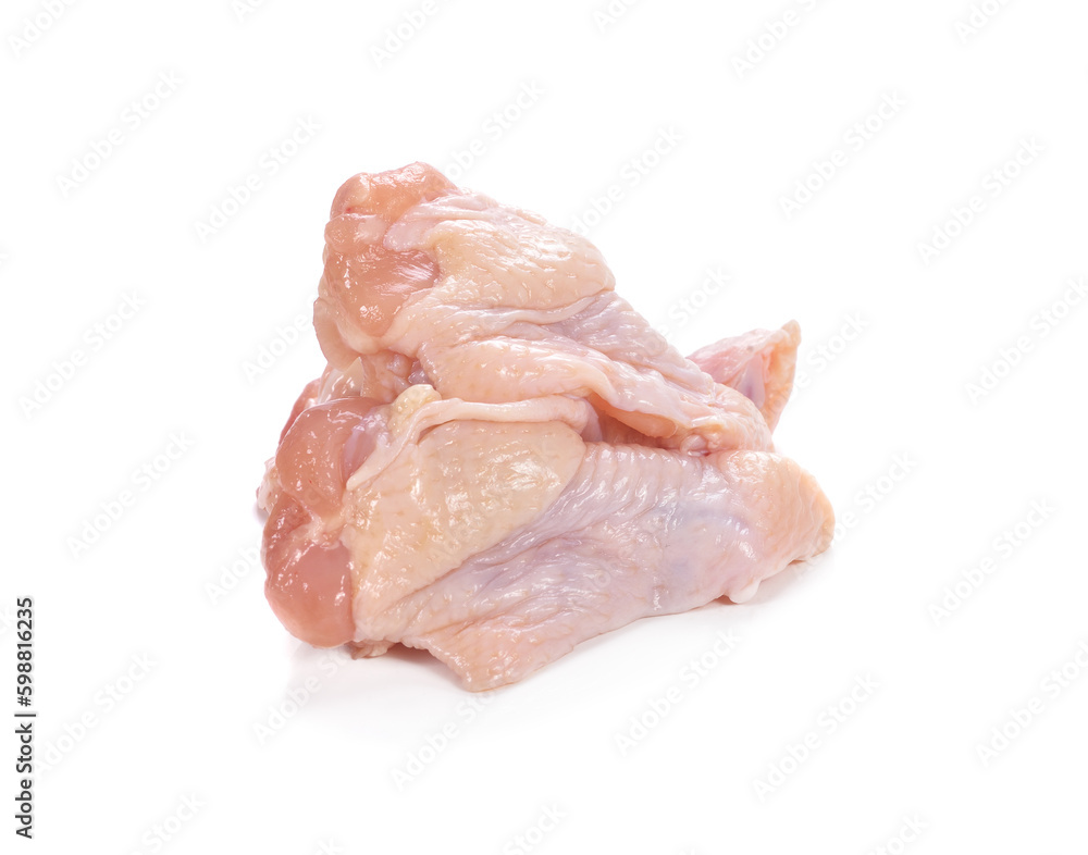 Fresh Raw chicken Drumsticks isolated on a white background Fresh Raw chicken Drumsticks isolated on a white background