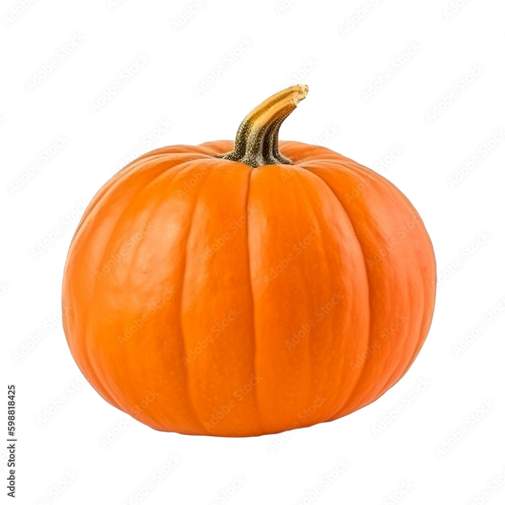 Pumpkin isolated on transparent background, Generative AI Pumpkin isolated on transparent background, Generative AI