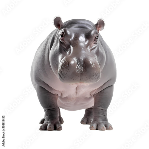 hippo isolated on white background