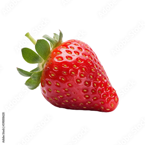 Strawberry isolated on transparent background, Generative AI