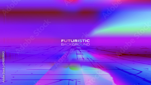 Futuristic banner design retro deluxe divine vibrant back to the future theme background