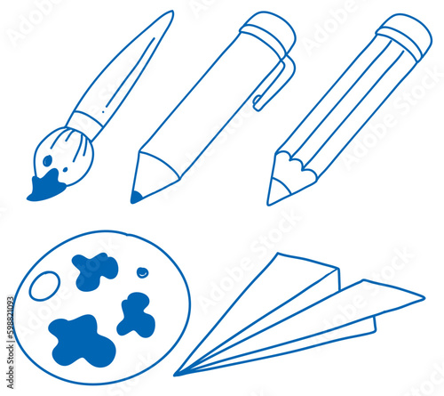 Simple doodle children drawing