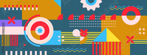 Geometric old vintage style background design