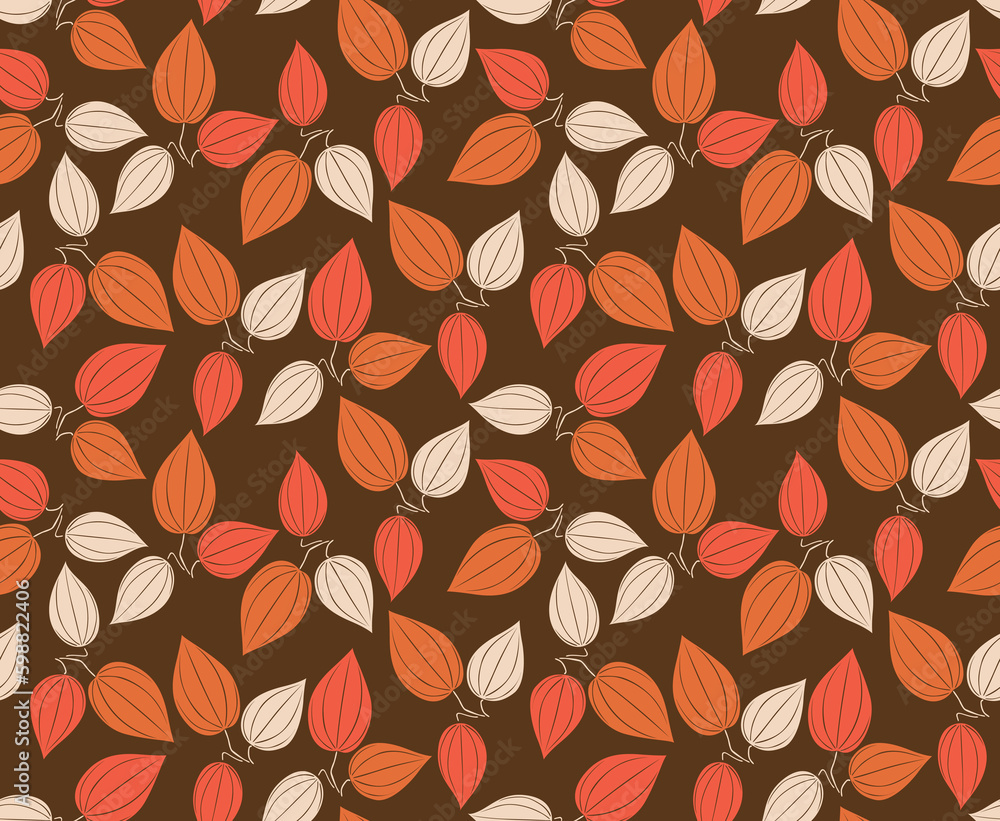 Japanese Bud Leaf Vector Seamless Pattern Japanese Bud Leaf Vector Seamless Pattern