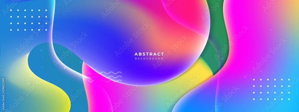Fototapeta premium Modern creative Colorful Wave Fluid design background