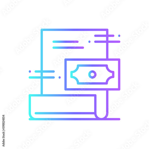 Investment Business icon with blue duotone style. money, bank, finance, currency, investment, payment, credit. Vector illustration