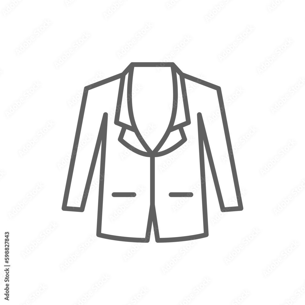 Suit Business icon with black outline style. office, social, user, shirt, fashion, clothing, clothes. Vector illustration Suit Business icon with black outline style. office, social, user, shirt, fashion, clothing, clothes. Vector illustration