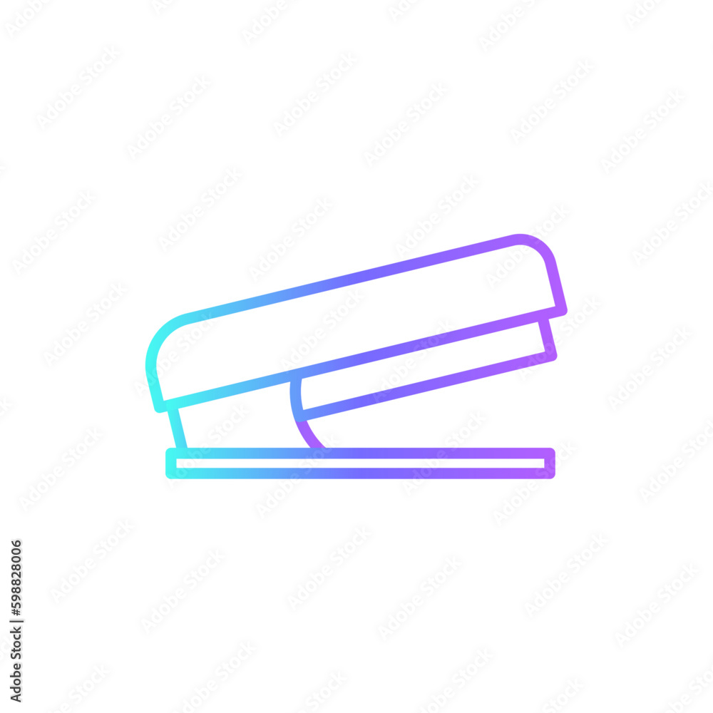 Stapler Business icon with blue duotone style. office, equipment, clip, tool, business, stationery, machine. Vector illustration Stapler Business icon with blue duotone style. office, equipment, clip, tool, business, stationery, machine. Vector illustration
