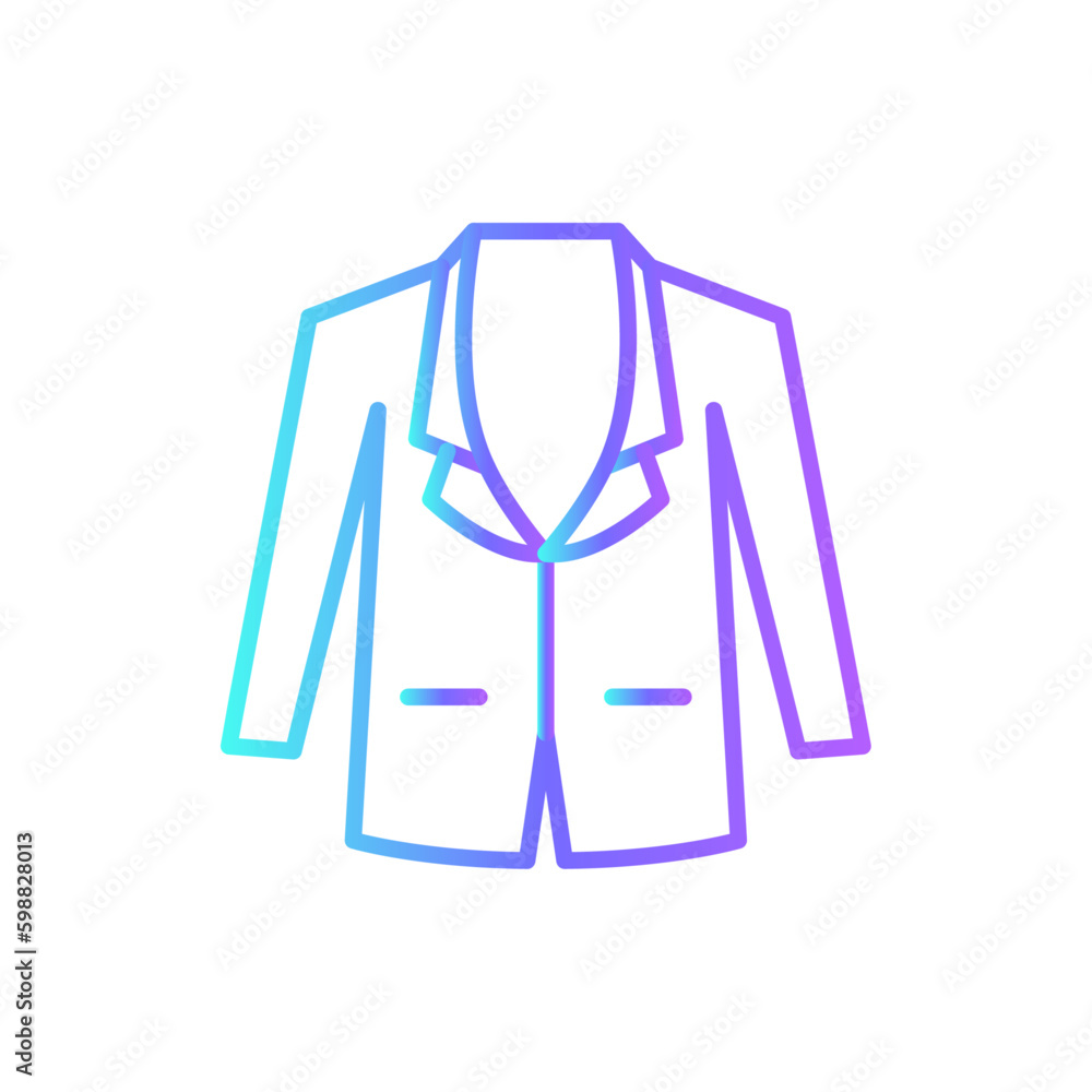 Suit Business icon with blue duotone style. office, social, user, shirt, fashion, clothing, clothes. Vector illustration Suit Business icon with blue duotone style. office, social, user, shirt, fashion, clothing, clothes. Vector illustration