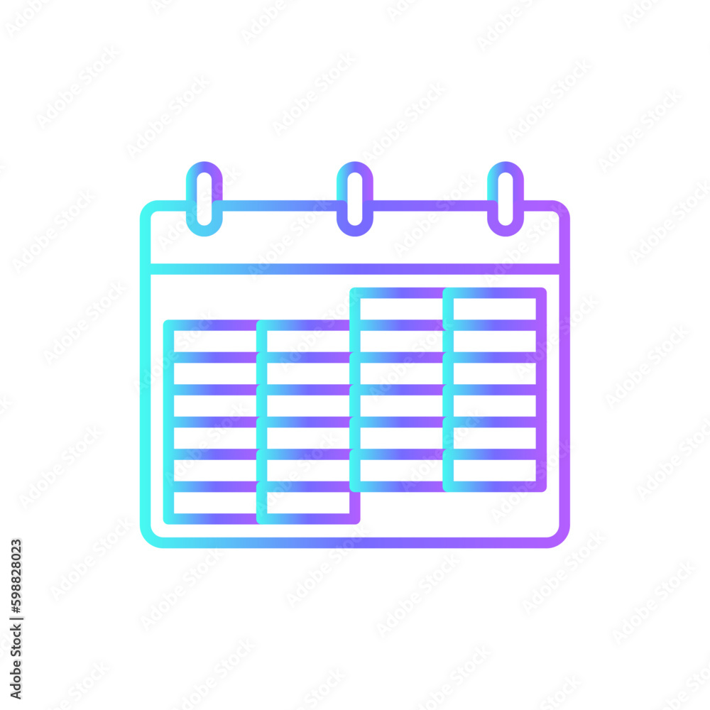 Calendar Business icon with blue duotone style. time, date, month, reminder, event, day, plan. Vector illustration Calendar Business icon with blue duotone style. time, date, month, reminder, event, day, plan. Vector illustration