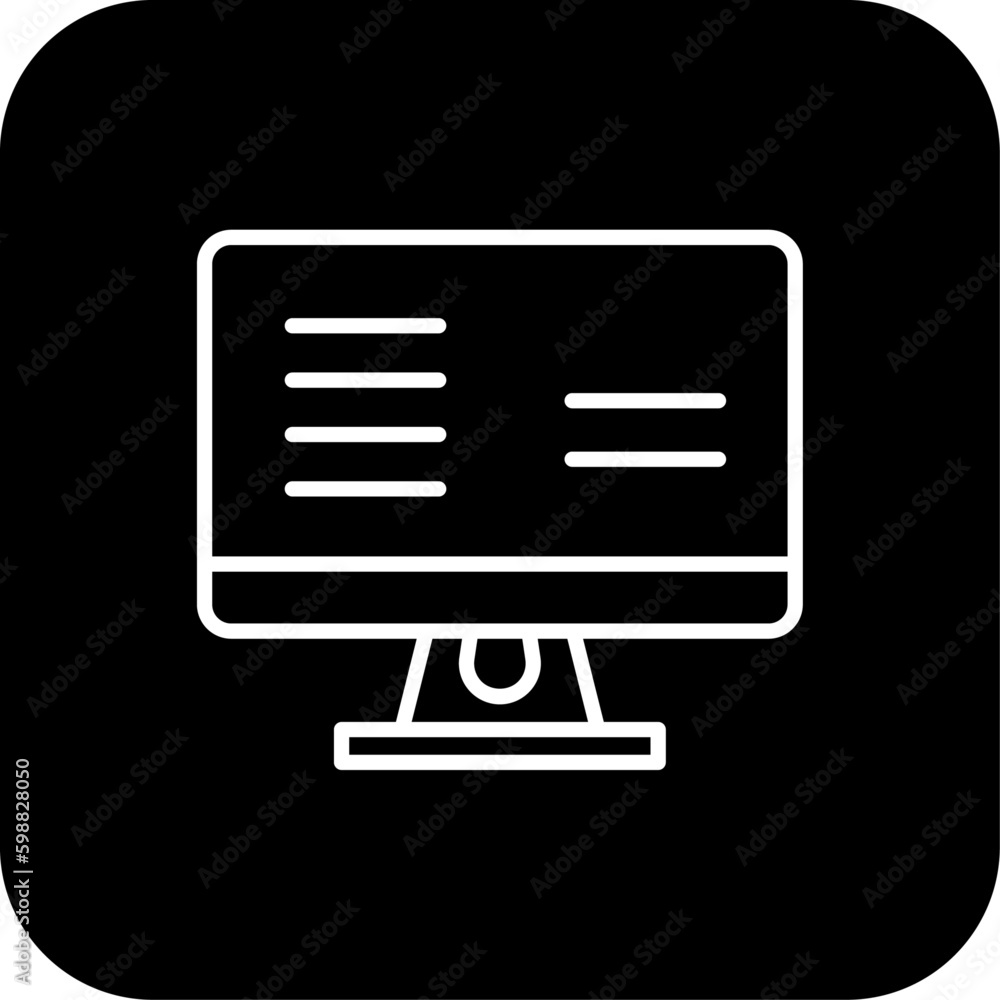 Monitor Business icon with black filled line style. screen, technology, display, pc, internet, laptop, electronic. Vector illustration Monitor Business icon with black filled line style. screen, technology, display, pc, internet, laptop, electronic. Vector illustration
