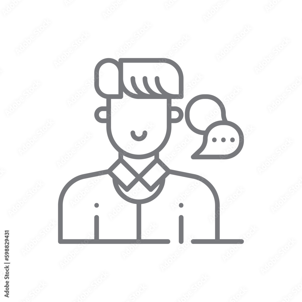 Communication Team work icon with black outline style. chat, contact, phone, team, conversation, support, information. Vector illustration Communication Team work icon with black outline style. chat, contact, phone, team, conversation, support, information. Vector illustration