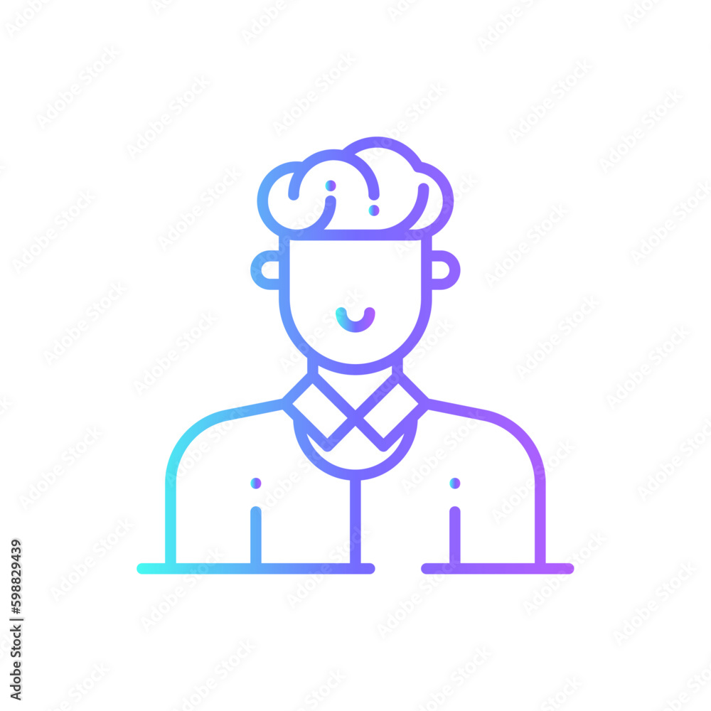 Brainstorm Team work icon with blue duotone style. idea, concept, strategy, solution, planning, creative, innovation. Vector illustration