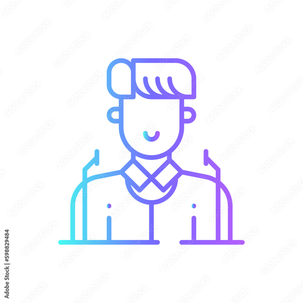 Speaker Team work icon with blue duotone style. speech, sound, communication, equipment, audio, communicate, broadcast. Vector illustration Speaker Team work icon with blue duotone style. speech, sound, communication, equipment, audio, communicate, broadcast. Vector illustration