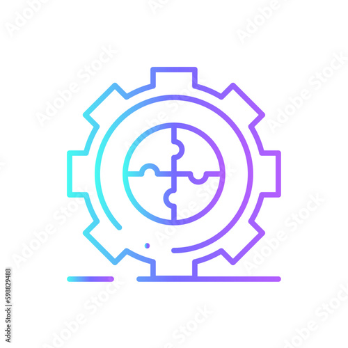 Team Management Team work icon with blue duotone style. teamwork, person, partnership, set, work, organization, strategy. Vector illustration © SkyPark