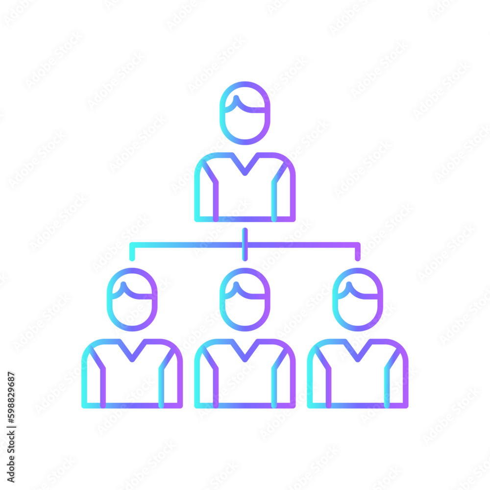 Leader Team work icon with blue duotone style. teamwork, people, success, person, organization, manager, work. Vector illustration Leader Team work icon with blue duotone style. teamwork, people, success, person, organization, manager, work. Vector illustration