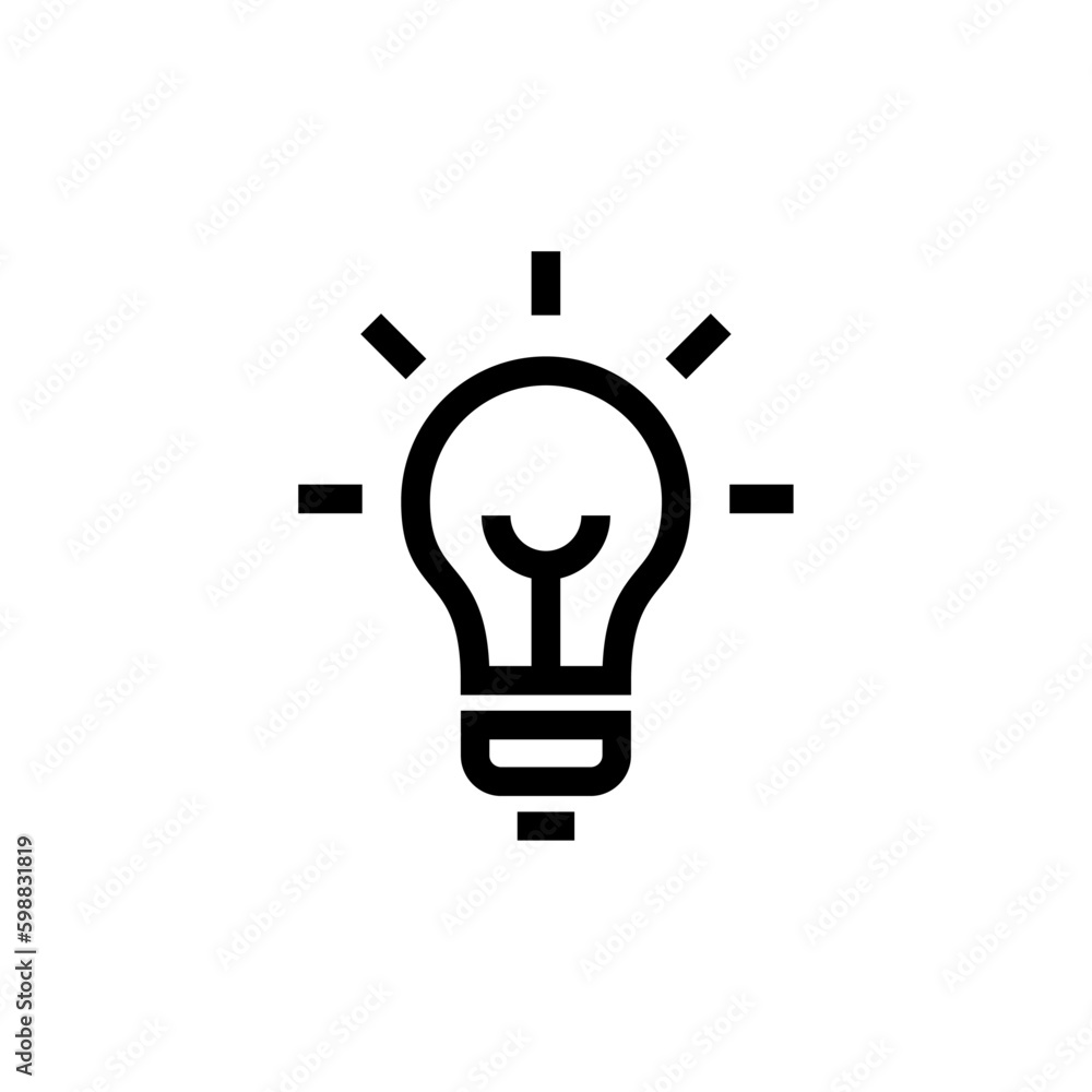simple light bulb icon illustration vector simple light bulb icon illustration vector