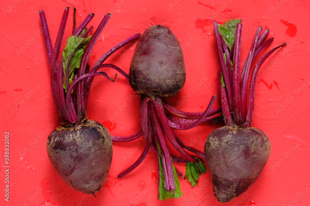 Beetroot (Beta vulgaris) is a root vegetable also known as red beet