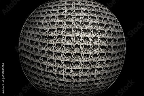 Golf ball / black and white / vector / icon