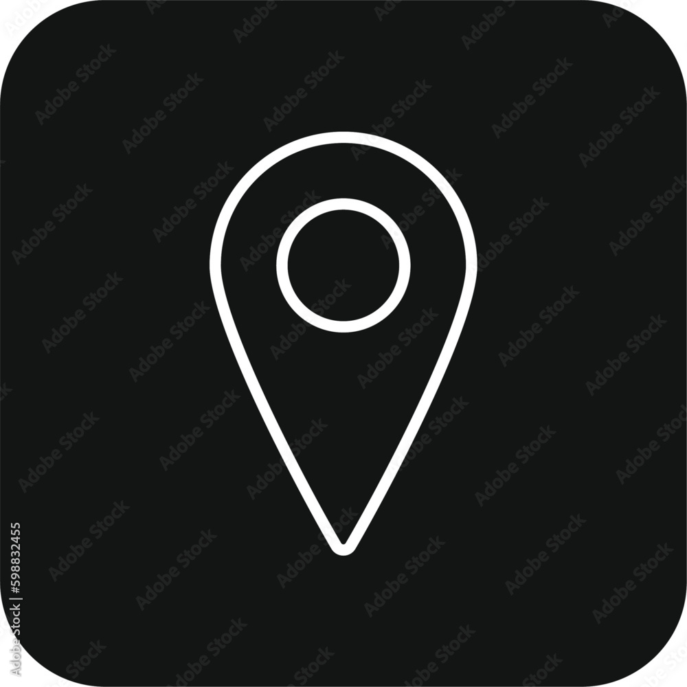 Location Technology icon with black filled line style. map, travel, pointer, gps, navigation, point, place. Vector illustration Location Technology icon with black filled line style. map, travel, pointer, gps, navigation, point, place. Vector illustration