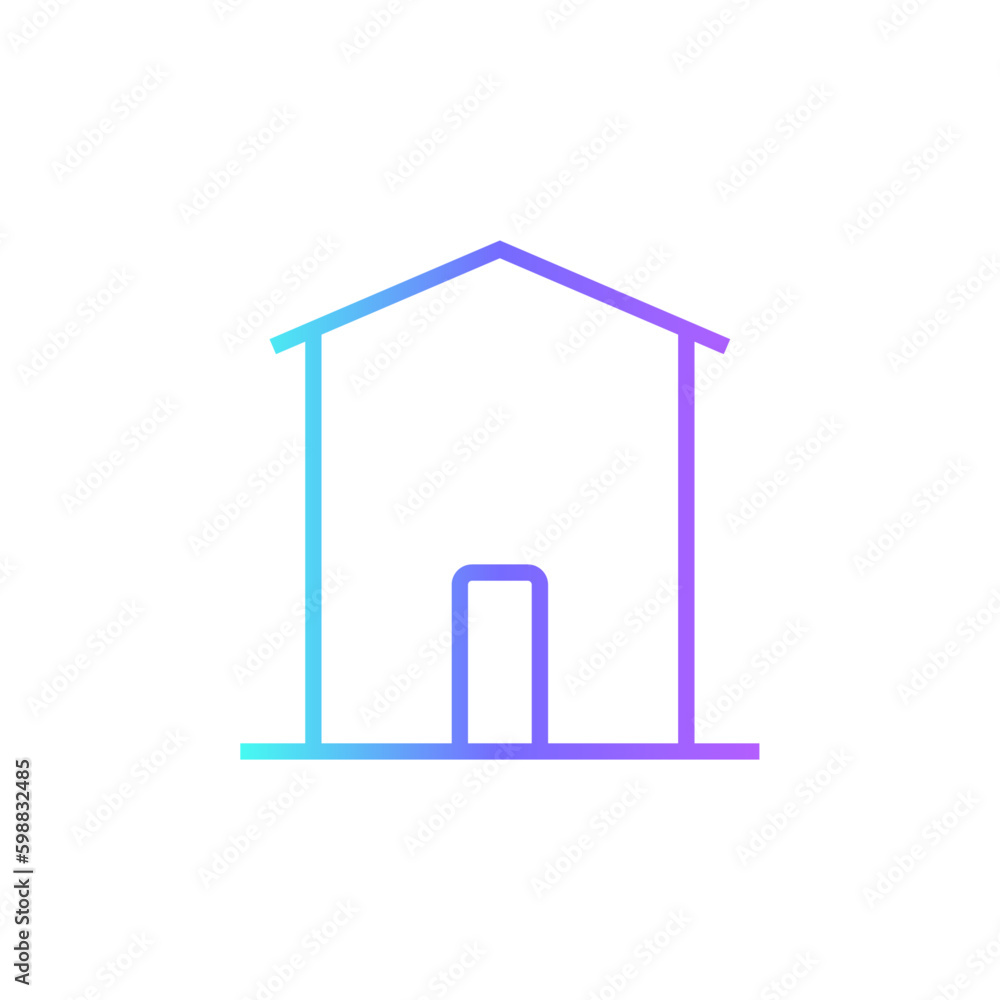 Smart House Technology icon with blue duotone style. security, internet, building, technology, system, modern, automation. Vector illustration Smart House Technology icon with blue duotone style. security, internet, building, technology, system, modern, automation. Vector illustration