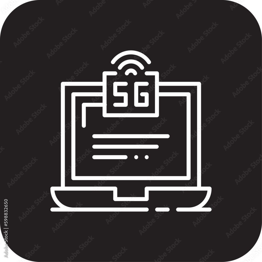5G Technology icon with black filled line style. digital, mobile, connection, phone, wifi, data, connect. Vector illustration 5G Technology icon with black filled line style. digital, mobile, connection, phone, wifi, data, connect. Vector illustration