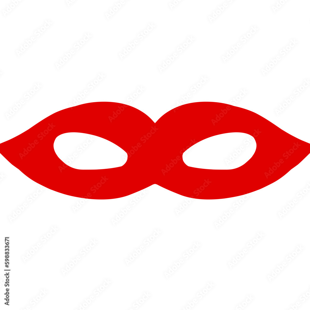 Illustration of a Super Hero Red Mask Illustration of a Super Hero Red Mask