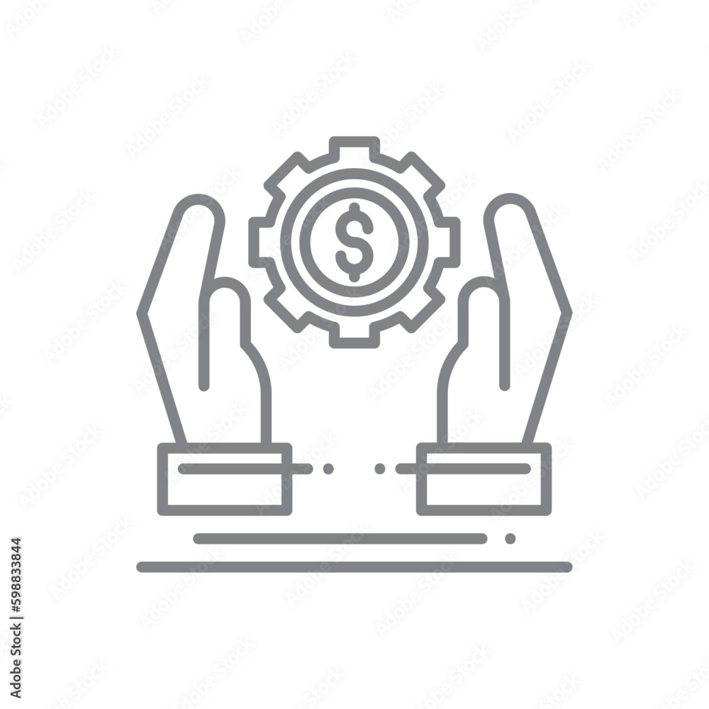 Finance Management Finance and economy icon with black outline style. money, strategy, teamwork, technology, information, idea, analytics. Vector illustration Finance Management Finance and economy icon with black outline style. money, strategy, teamwork, technology, information, idea, analytics. Vector illustration