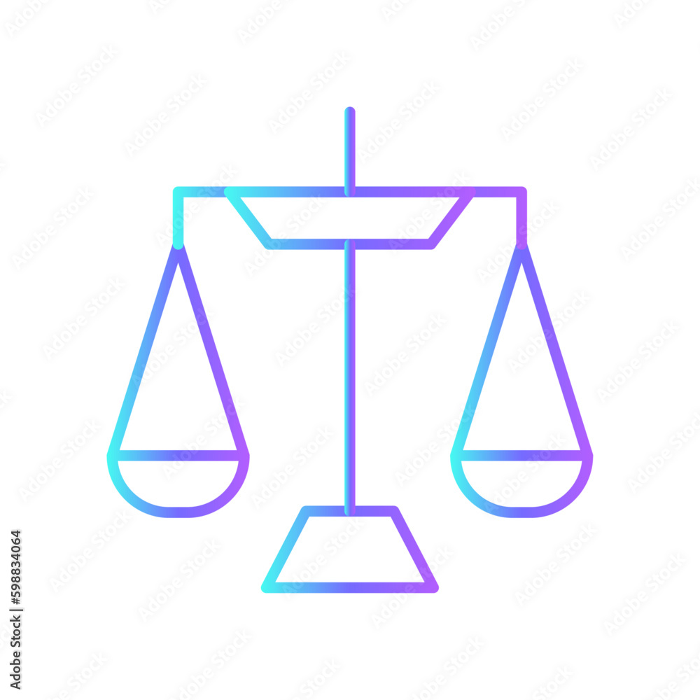 Balance Finance and economy icon with blue duotone style. weight, scale, equality, finance, harmony, management, money. Vector illustration Balance Finance and economy icon with blue duotone style. weight, scale, equality, finance, harmony, management, money. Vector illustration