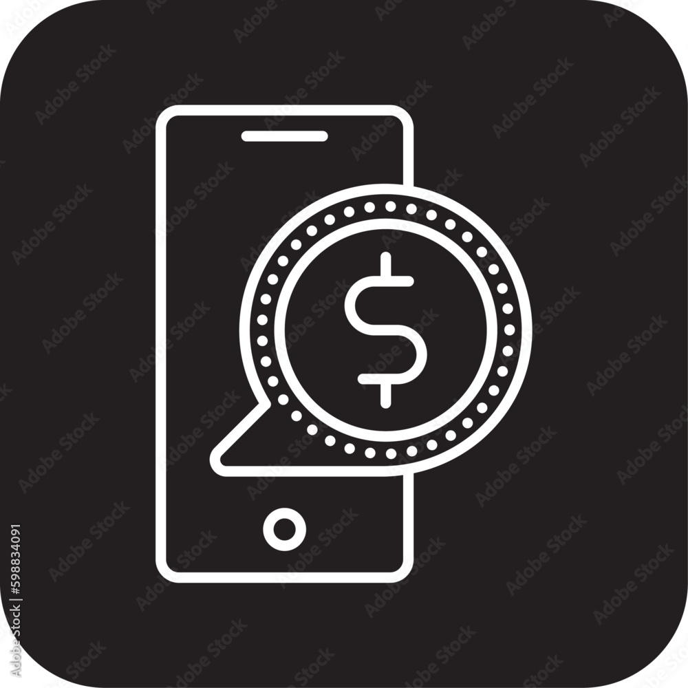 Mobile Banking Finance and economy icon with black filled line style. finance, payment, mobile, bank, phone, online, pay. Vector illustration Mobile Banking Finance and economy icon with black filled line style. finance, payment, mobile, bank, phone, online, pay. Vector illustration