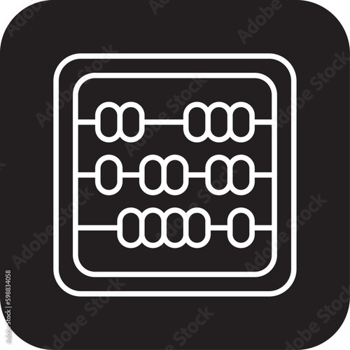 Abacus Finance and economy icon with black filled line style. math, calculator, finance, traditional, accounting, arithmetic, tool. Vector illustration
