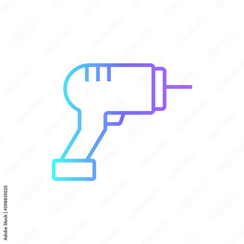 Drill Construction icon with blue duotone style. equipment, construction, tool, repair, work, engineering, machine. Vector illustration Drill Construction icon with blue duotone style. equipment, construction, tool, repair, work, engineering, machine. Vector illustration