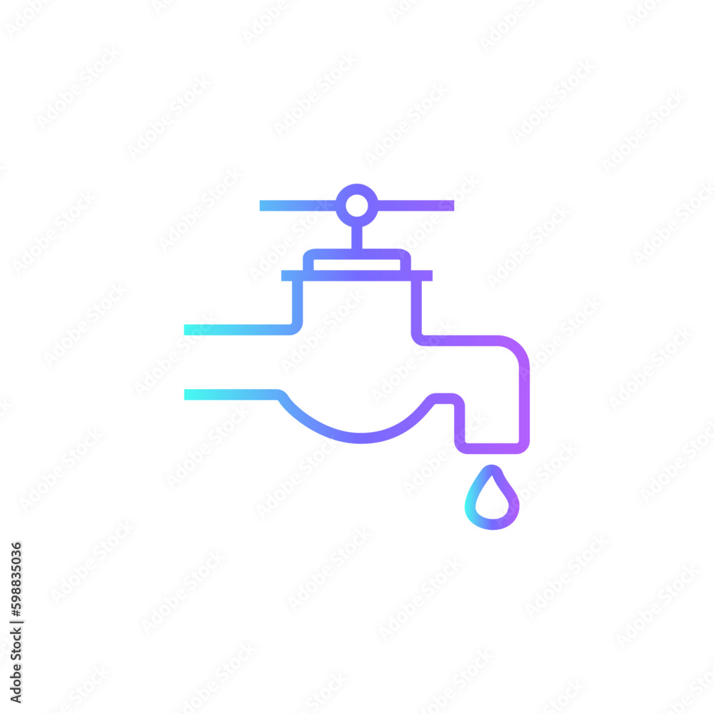 Tap Construction icon with blue duotone style. sign, equipment, water, home, plumbing, pipe, drain. Vector illustration Tap Construction icon with blue duotone style. sign, equipment, water, home, plumbing, pipe, drain. Vector illustration