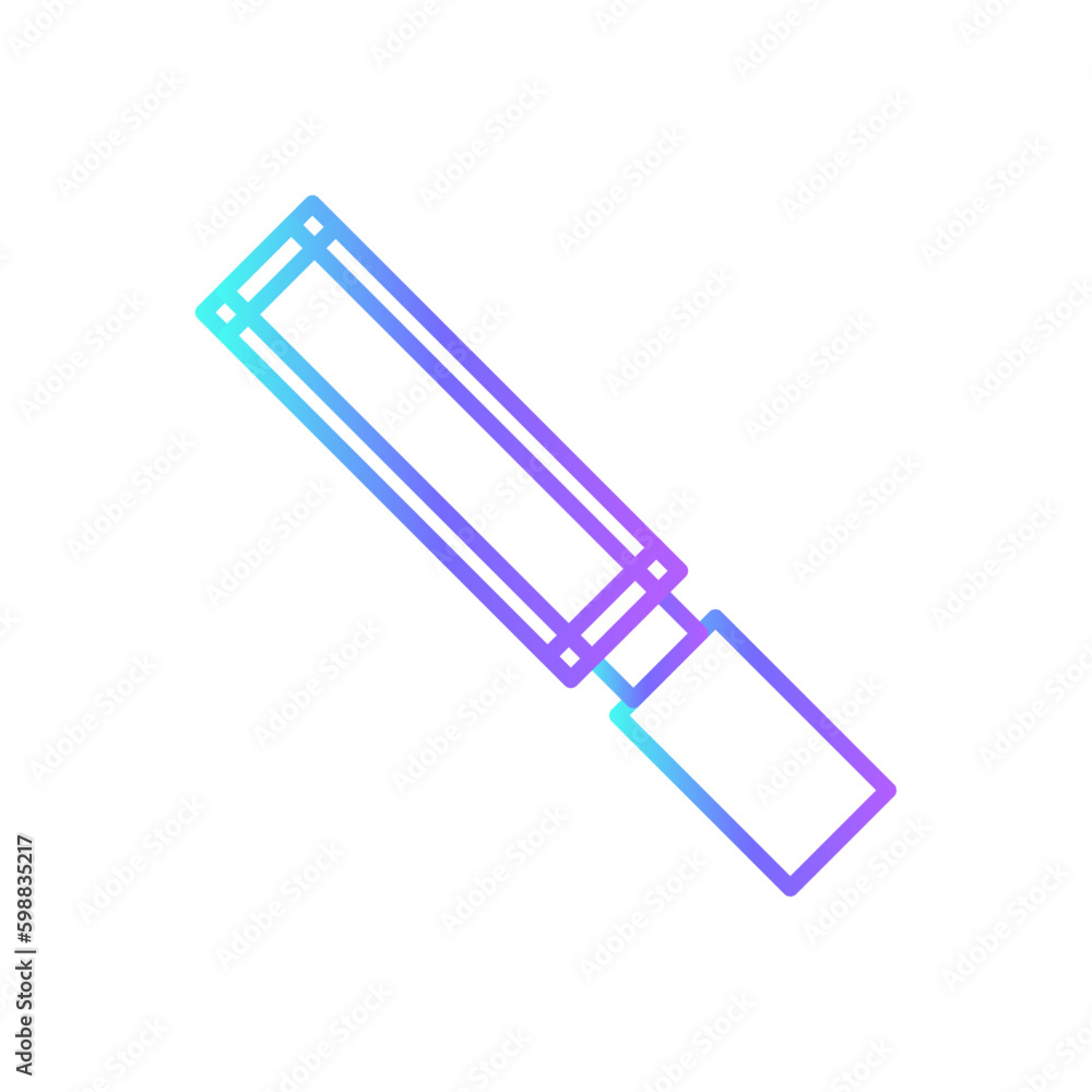 Chisel Construction icon with blue duotone style. equipment, tool, saw, hand, blade. Vector illustration