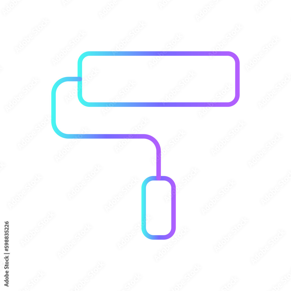 Paint Roller Construction icon with blue duotone style. tool, renovation, brush, color, decorating, interior, creative. Vector illustration Paint Roller Construction icon with blue duotone style. tool, renovation, brush, color, decorating, interior, creative. Vector illustration