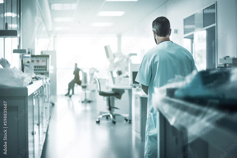 Doctor in the hospital, generative ai. Doctor in the hospital, generative ai.