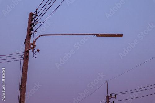 Pink Skies and Power Lines. photo