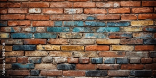 Brick wall background  Brick wall texture Created Generative Ai