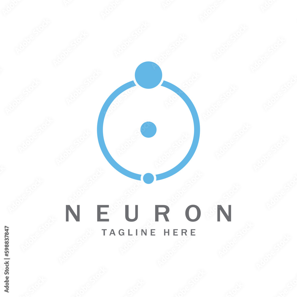 Neuron logo or nerve cell logo design,molecule logo illustration template icon with vector concept Neuron logo or nerve cell logo design,molecule logo illustration template icon with vector concept