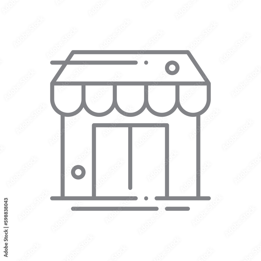 Store Shopping icon with black outline style. helmet. Vector illustration Store Shopping icon with black outline style. helmet. Vector illustration