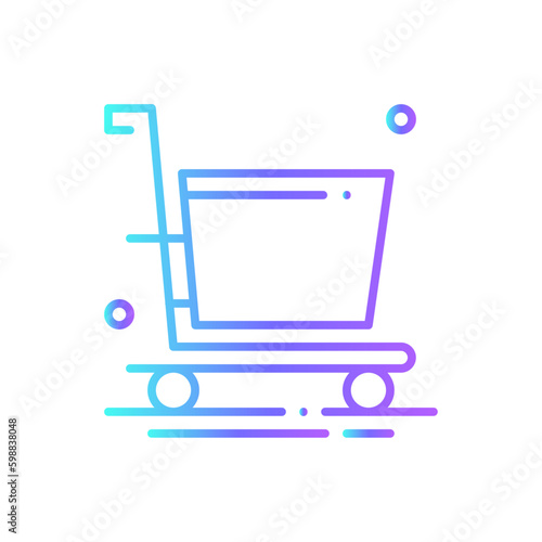Checkout Shopping icon with blue duotone style. retail, cart, commerce, buy, market, delivery, payment. Vector illustration
