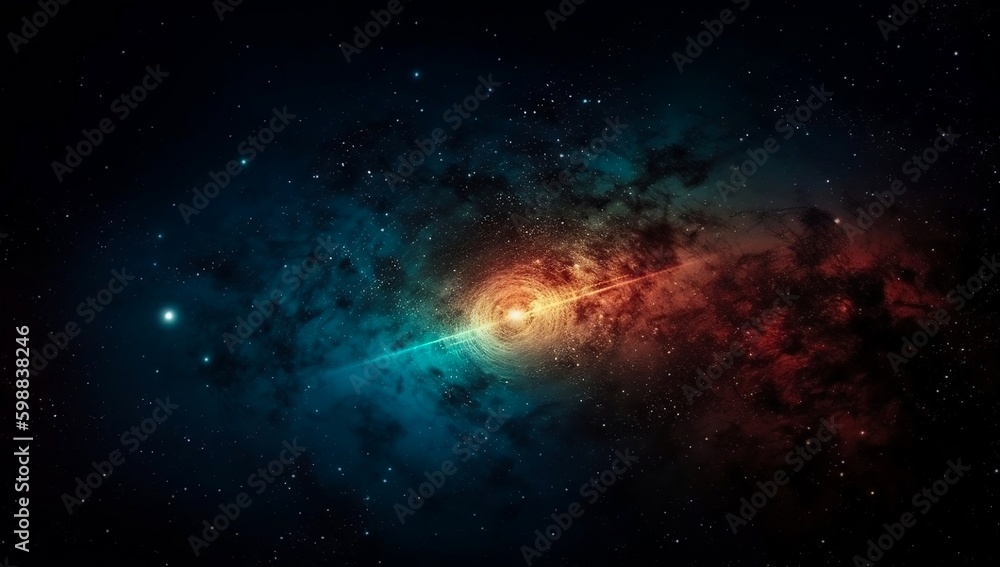 Captivating depiction of the universe with galaxies, stars, and cosmic dust