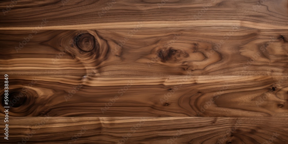 Walnut planks texture background, Brown wooden pattern. Generative AI Walnut planks texture background, Brown wooden pattern. Generative AI